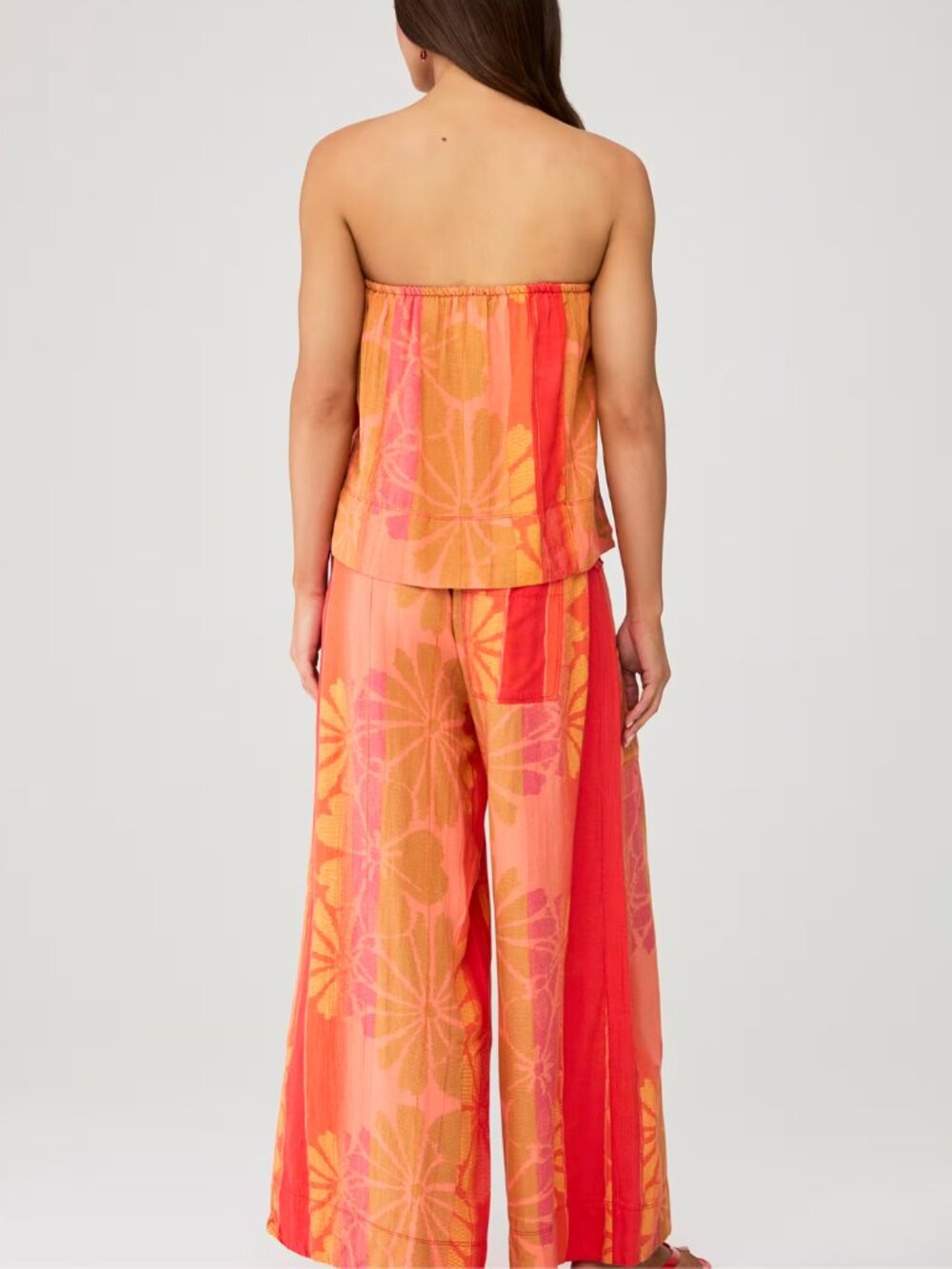 Free People Devella Set NWT Strapless Top Wide Leg Pants Summer Combo XL - Picture 4 of 14